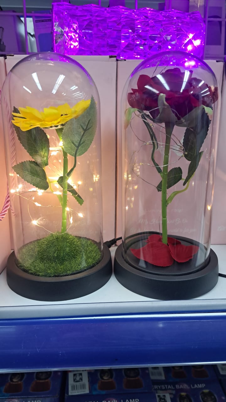 LAMPARA FLOR ETERNA ILUMINADA